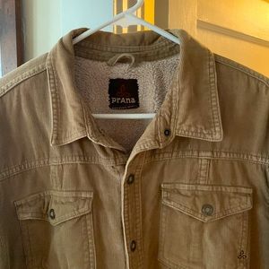 Prana Insulted Corduroy Jacket Large Beige-Tan